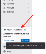 A widget that shows the availability of the Agent Platform
